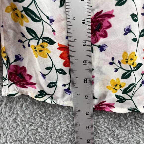 Old Navy Top Womens  XS Floral Long‎ Sleeve Faux Wrap Spring Blouse - Picture 5 of 7